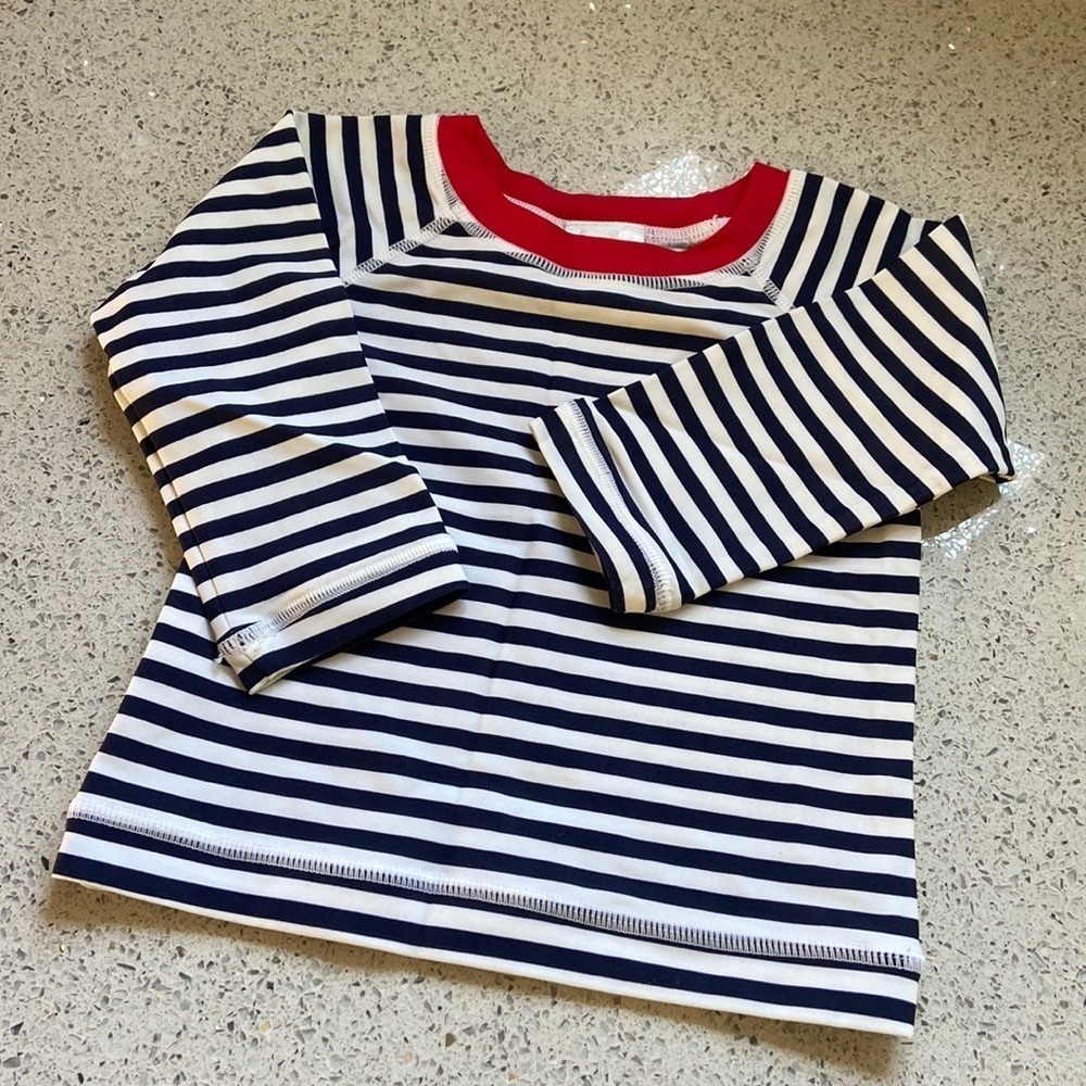 Hanna Andersson Infant Striped Rash Guard Infant Size 6 to 12 Months